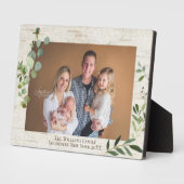 Birch Greenery Personalisiert Name Foto Plaque Fotoplatte (Seite)