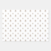 Birch Kraft Paper Modernes Weihnachtsbaummuster Geschenkpapier Set (Vorderseite 3)