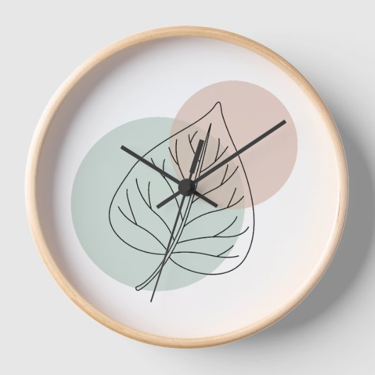 Birch Leaf Minimalistisch Uhr (Vorderseite)