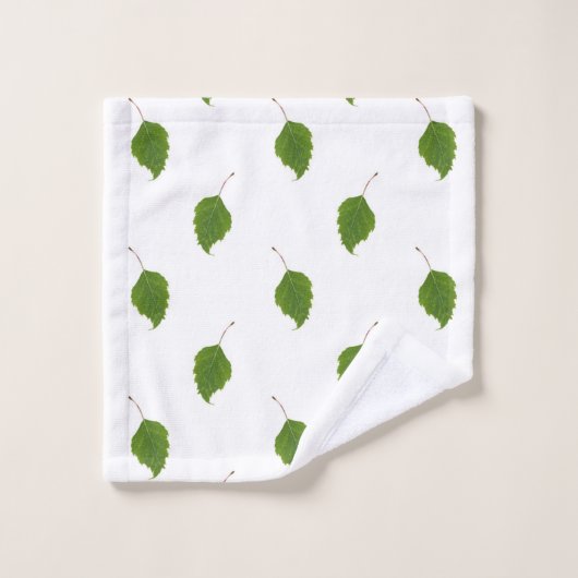 Birch Leaf Muster Badhandtuch Set (Waschlappen)