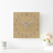 Birch-Look Hexadecimal Geek Quadratische Wanduhr (Zuhause)