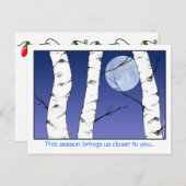 Birch Moon Christmas Feiertagspostkarte (Vorne/Hinten)