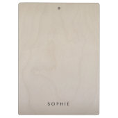 Birch Plywood | Light Wood Grain Modern Klemmbrett (Rückseite)