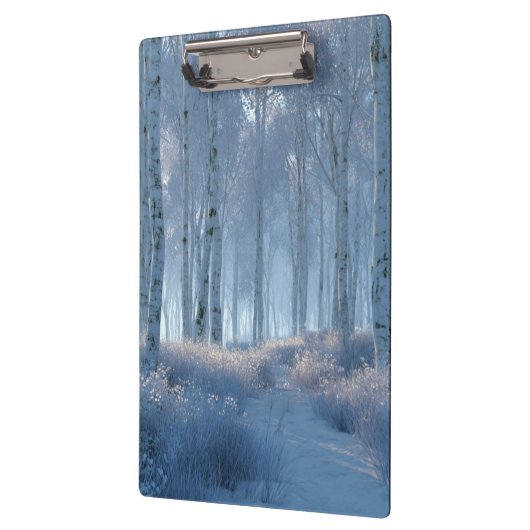 Birch Radiant Snow Forest  Klemmbrett (Links)