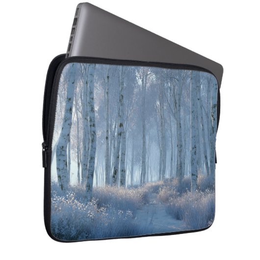 Birch Radiant Snow Forest  Laptopschutzhülle (Vorne Rechts)