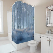 Birch Radiant Snow Forest Shower Curtain Duschvorhang (Beispiel)