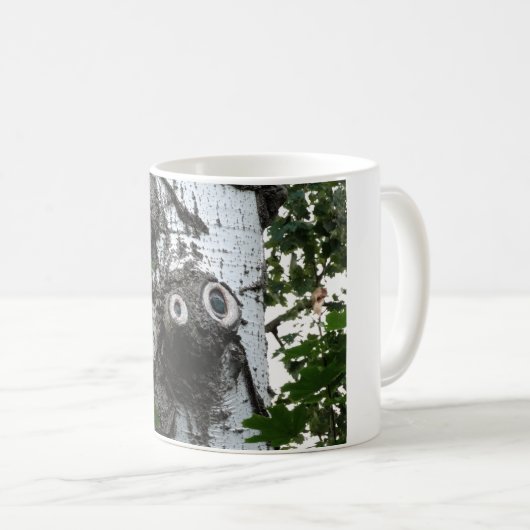 Birch Soul Tree Magic Face Foto Klassische weiße T Kaffeetasse (VorderseiteRechts)