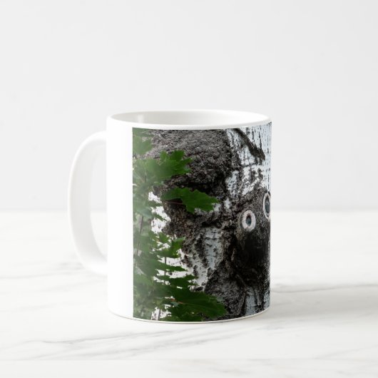 Birch Soul Tree Magic Face Foto Klassische weiße T Kaffeetasse (Vorderseite Links)