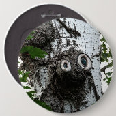 Birch Soul Tree Magic Face Fotografie Runde Abzeic Button (Vorne & Hinten)