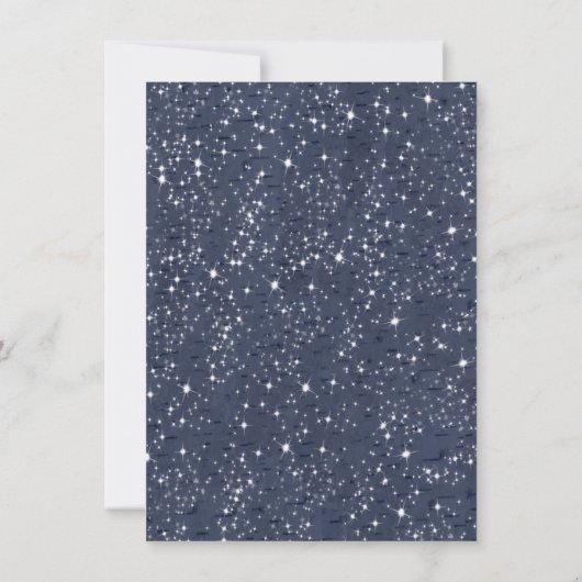 Birch Tree Abend Twinkle Lights Brautparty Einladung (Rückseite)