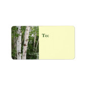Birch Tree Address Label Adressaufkleber (Vorne)
