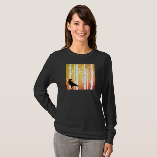Birch Tree and Crow T-Shirt (Vorne ganz)