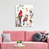 Birch Tree and Kardinals Leinwand Art (Insitu (Wohnzimmer))