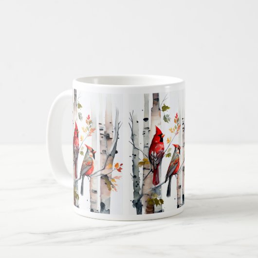 Birch Tree and Kardinals Tasse (Vorderseite Links)