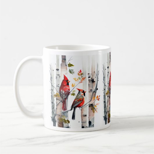 Birch Tree and Kardinals Tasse (Links)