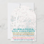 Birch Tree Aqua Blue Sky Playbill Schriftartes Wed Einladung (Vorderseite)