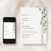 Birch Tree Aspen Greenerity Wedding Einladung