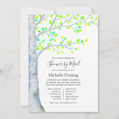 Birch Tree Baby oder Brautparty per Mail Einladung (Vorderseite)