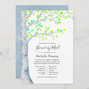 Birch Tree Baby oder Brautparty per Mail Einladung