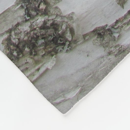 Birch Tree Bark Peeled Old Foto Fleecedecke (Ecke)