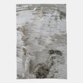 Birch Tree Bark Peeled Old Foto Handtuch (Vertikal)