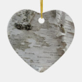Birch Tree Bark Peeled Old Foto Keramik Ornament (Vorne)