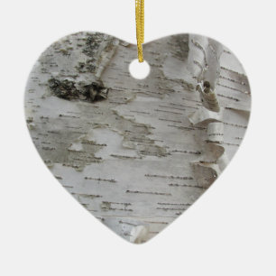Birch Tree Bark Peeled Old Foto Keramik Ornament