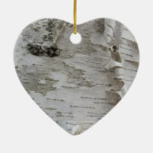 Birch Tree Bark Peeled Old Foto Keramik Ornament (Hinten)
