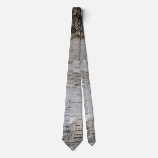 Birch Tree Bark Peeled Old Foto Krawatte (Vorderseite)
