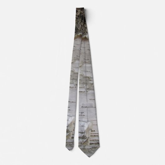 Birch Tree Bark Peeled Old Foto Krawatte (Rückseite)