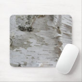 Birch Tree Bark Peeled Old Foto Mousepad (Mit Mouse)