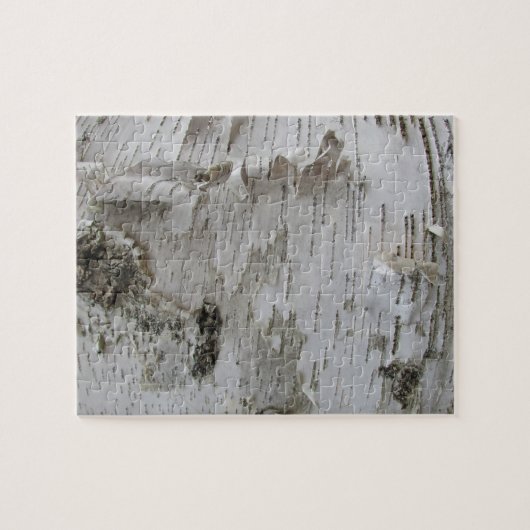 Birch Tree Bark Peeled Old Foto Puzzle (Horizontal)