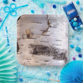 Birch Tree Bark Plate Pappteller (Party)