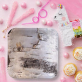 Birch Tree Bark Plate Pappteller (Party)