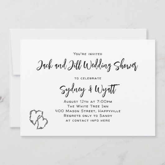 Birch Tree Bark Polterabend Einladungen (Vorderseite)