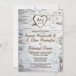 Birch Tree Bark Probe Dinner Einladungen