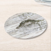 Birch Tree Bark Runder Pappuntersetzer (Angewinkelt)