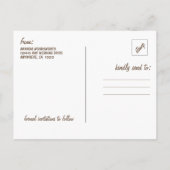 Birch Tree Bark Rustic Wedding Save the Date Cards Ankündigungspostkarte (Rückseite)