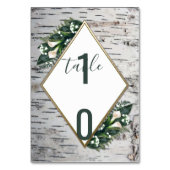 Birch Tree Bark Rustic Wedding Tischnummer Cards (Vorderseite)