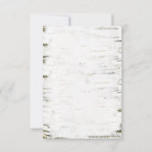 Birch Tree Bark Rustikale Hochzeit im Herbst UAWG RSVP Karte (Rückseite)