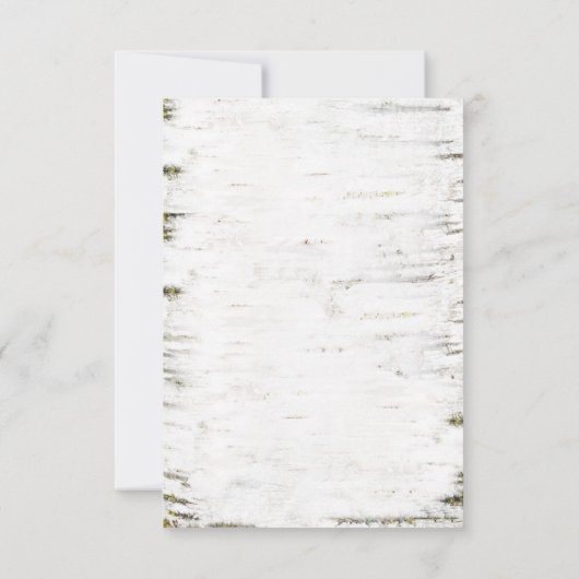 Birch Tree Bark Rustikale Hochzeit im Herbst UAWG RSVP Karte (Rückseite)