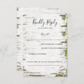 Birch Tree Bark Rustikale Hochzeit im Herbst UAWG RSVP Karte (Vorne/Hinten)