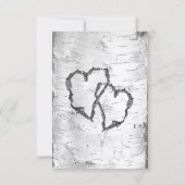 Birch Tree Bark wünscht gute Hochzeitskarten Einladung (Rückseite)