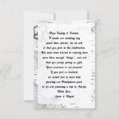 Birch Tree Bark wünscht gute Hochzeitskarten Einladung (Vorderseite)