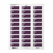 Birch Tree Birds Adress Labels Lila (Vorne)