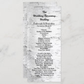 Birch Tree Black and White Tall Wedding Program Programm (Vorne/Hinten)