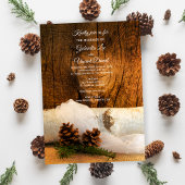 Birch Tree, Bridal Veil und Barn Wood Wedding Einladung