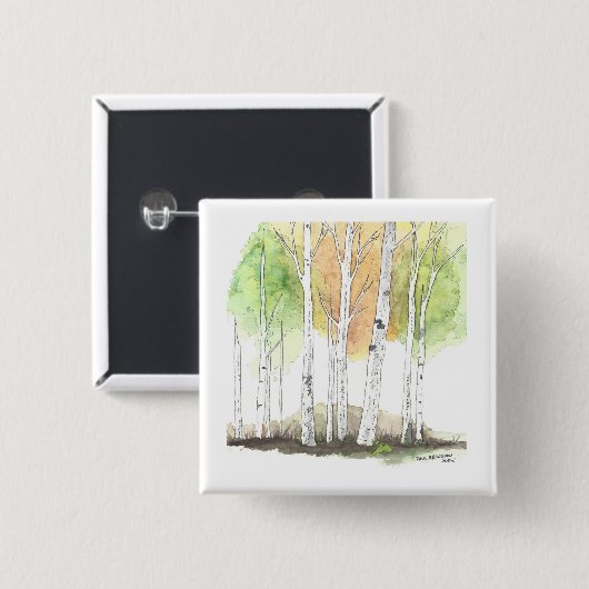 Birch tree button (Vorne & Hinten)