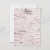 Birch Tree & Carved Heart Rustic Wedding RSVP Karte (Rückseite)