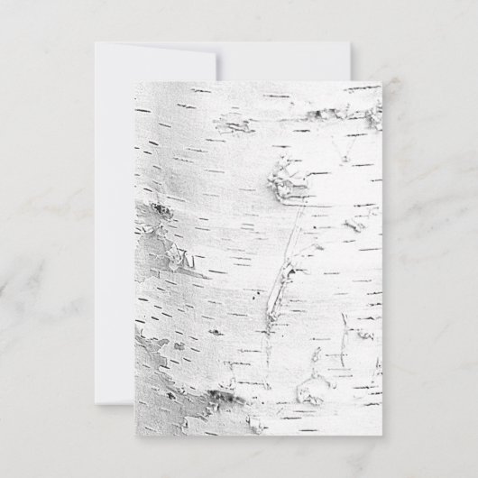 Birch Tree Carved Hearts QR code Wedding RSVP (Rückseite)